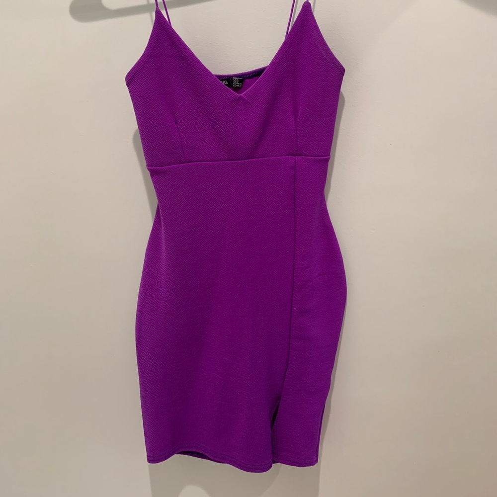 Nasty Gal purple bodycon dress